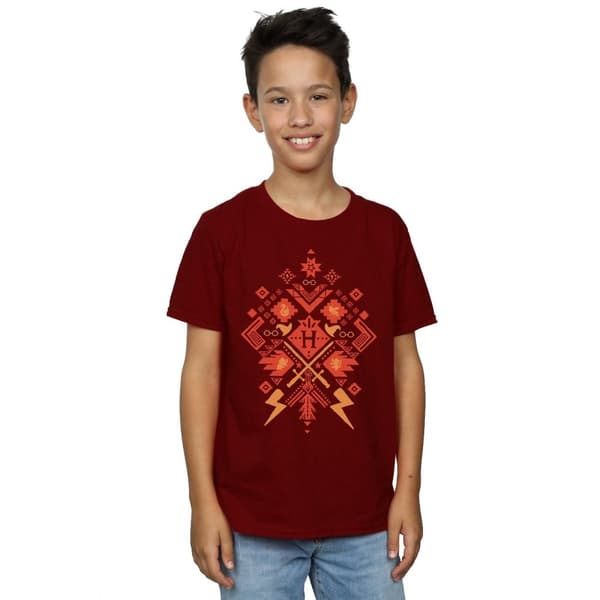 Harry Potter Boys Christmas Fair Isle T-Shirt