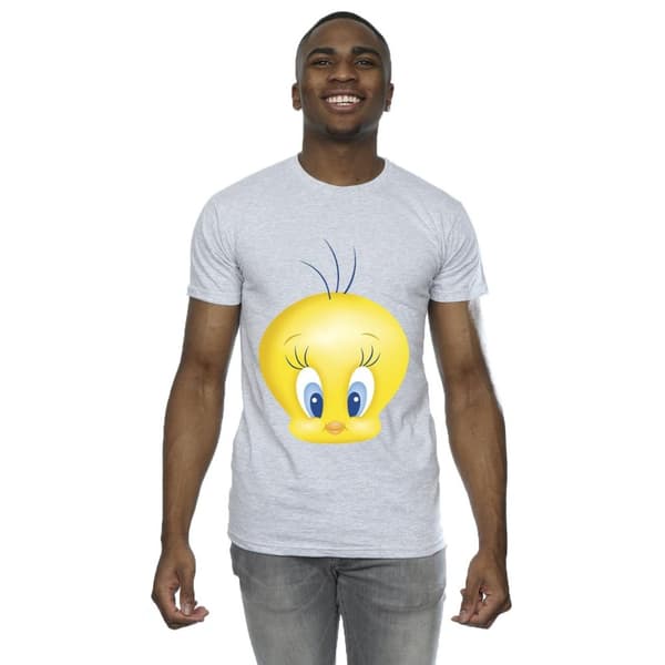 Looney Tunes Mens Tweety Face T-Shirt