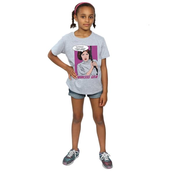 Star Wars Girls Princess Leia Pop Art Cotton T-Shirt