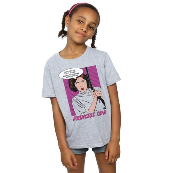 Star Wars Girls Princess Leia Pop Art Cotton T-Shirt