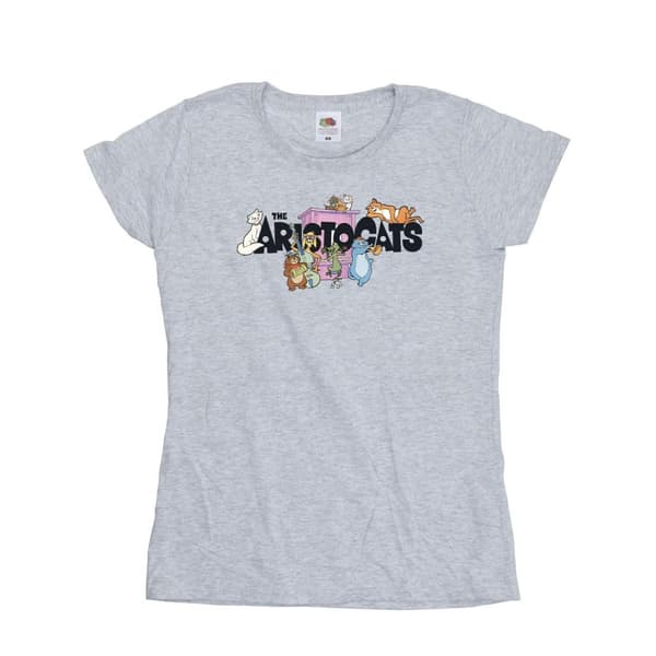 Disney Womens/Ladies Aristocats Logo Cotton T-Shirt