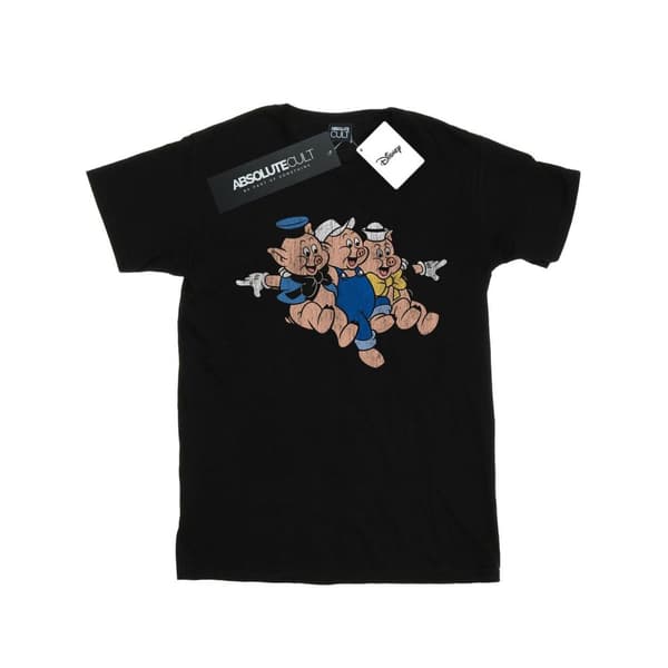 Disney Tre små grisar hoppar t-shirt i bomull för flickor
