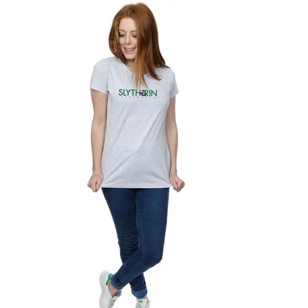 Harry Potter Womens/Ladies Slytherin Text Cotton T-Shirt