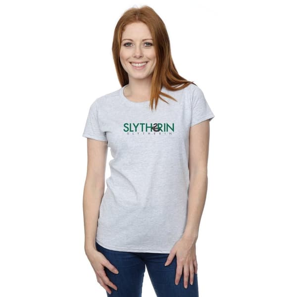 Harry Potter Womens/Ladies Slytherin Text Cotton T-Shirt