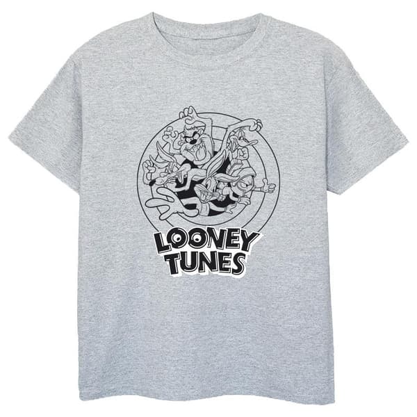 Looney Tunes Girls Circle Group Cotton T-Shirt