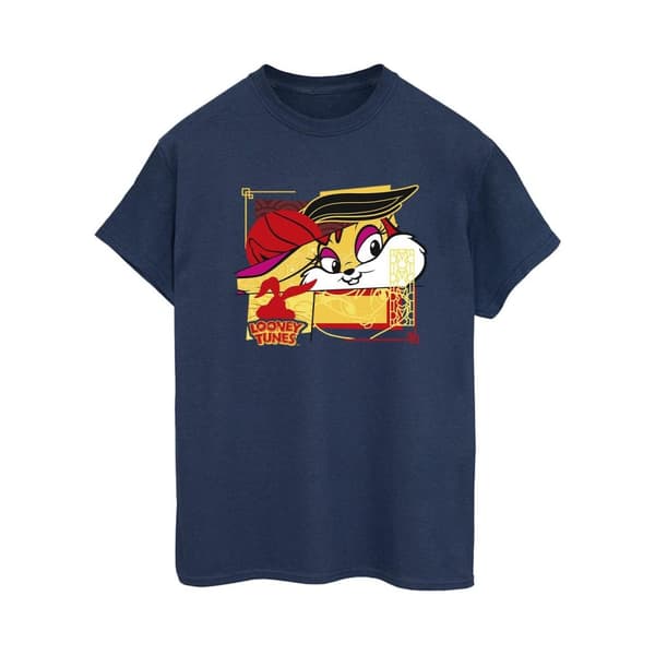 Looney Tunes Dam/Tjej Lola Rabbit Nyår Boyfriend T-shirt i bomull