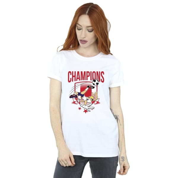 Looney Tunes Lola - Fotbollsmästare - Boyfriend-t-shirt i bomull för damer/damer