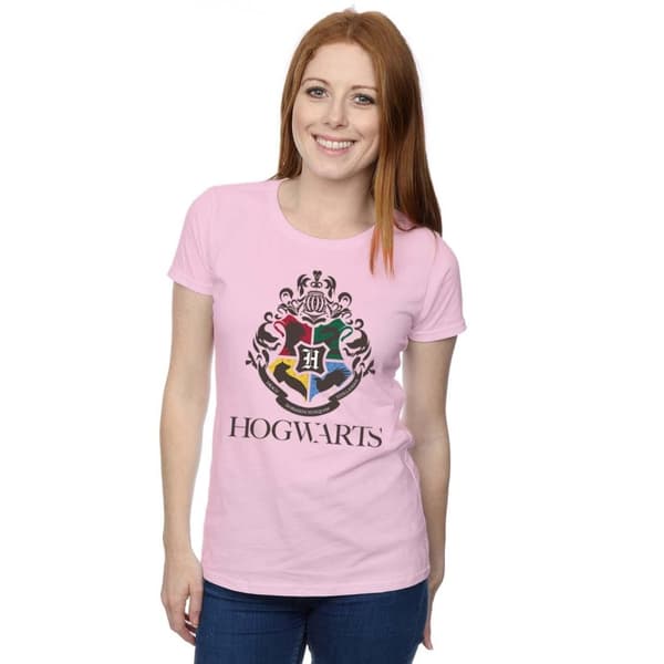 Harry Potter Womens/Ladies Hogwarts Crest Cotton T-Shirt