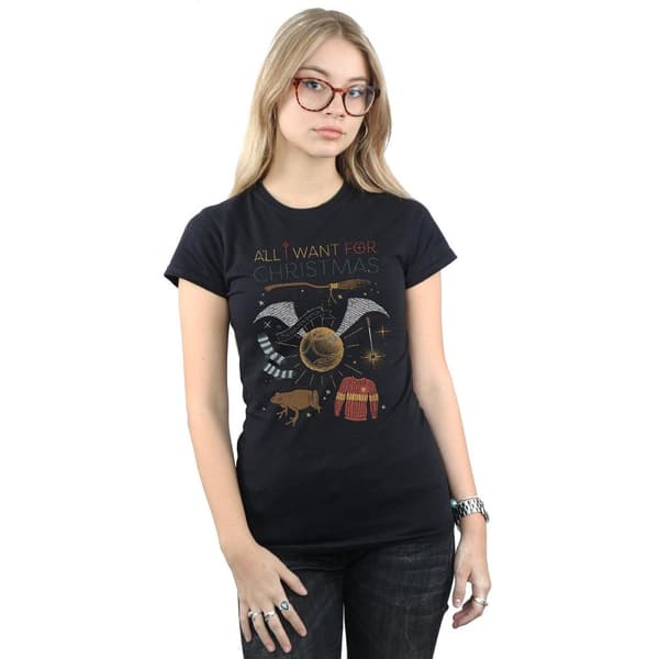 Harry Potter All I Want For Christmas - bomulls-T-shirt för kvinnor/damer