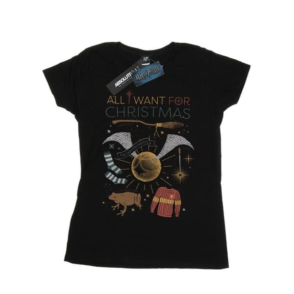 Harry Potter All I Want For Christmas - bomulls-T-shirt för kvinnor/damer