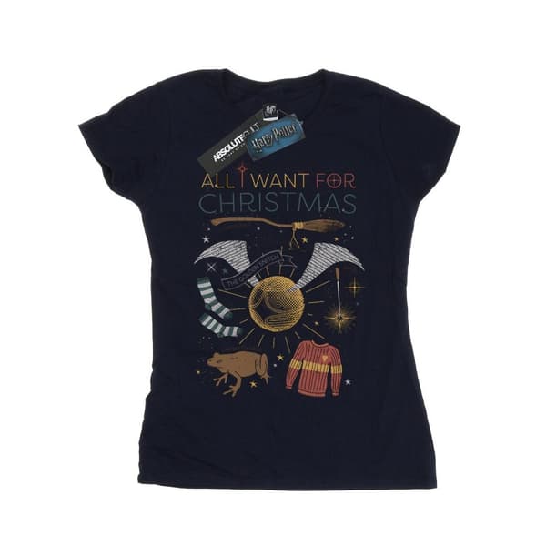 Harry Potter All I Want For Christmas - bomulls-T-shirt för kvinnor/damer