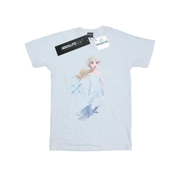 Disney Girls Frozen 2 Elsa Nokk Silhouette T-shirt i bomull