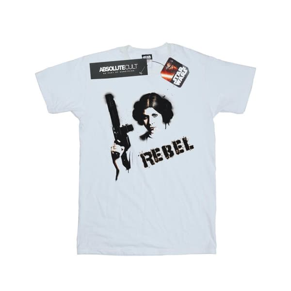 Star Wars Princess Leia Rebel T-shirt i bomull för flickor White 7-8 Years