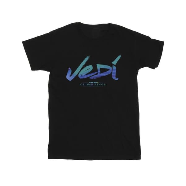 Star Wars Mens Obi-Wan Kenobi Jedi Painted Font T-Shirt