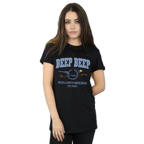 Looney Tunes Dam/Lady Road Runner Beep Beep Boyfriend T-shirt i bomull