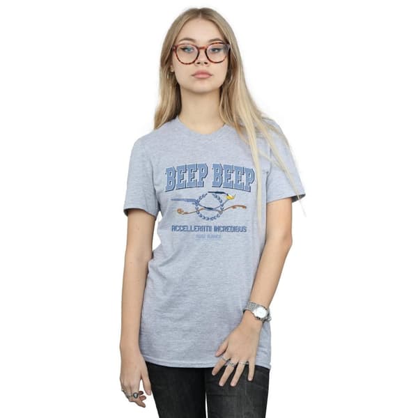 Looney Tunes Dam/Lady Road Runner Beep Beep Boyfriend T-shirt i bomull