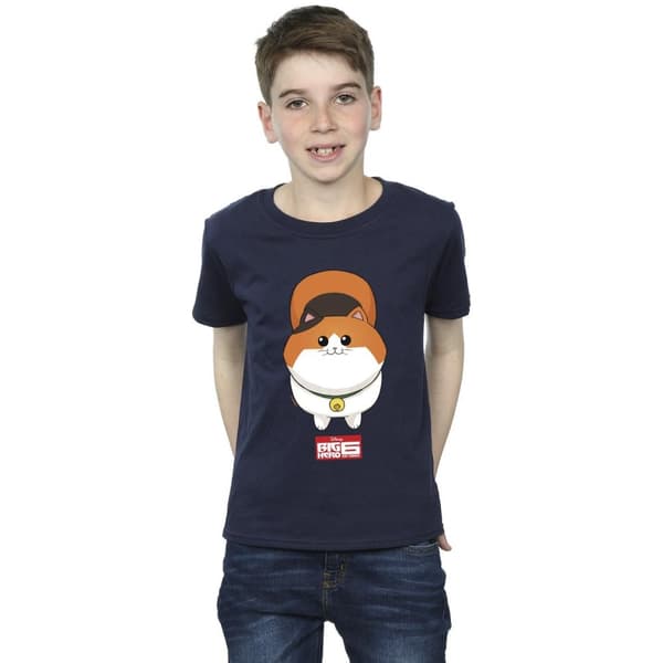 Disney Boys Big Hero 6 Baymax Kitten Face T-Shirt