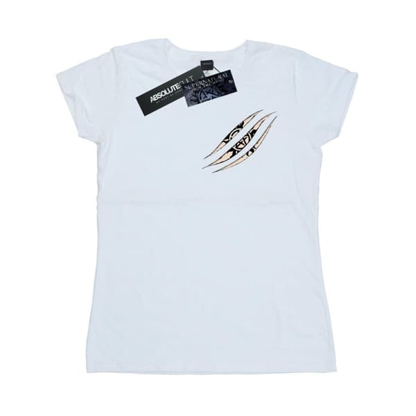 Supernatural Womens/Ladies Symbol Scratch Cotton T-Shirt
