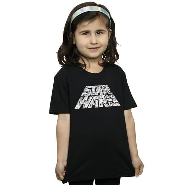 Star Wars: The Rise of Skywalker Star Wars The Rise Of Skywalker Trooper T-shirt med fylld logotyp i bomull för flickor