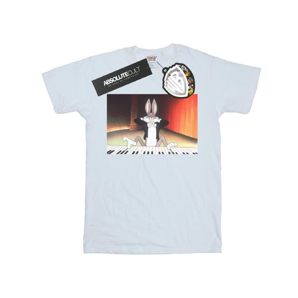 Looney Tunes T-shirt i bomull för flickor Bugs Bunny spelar piano