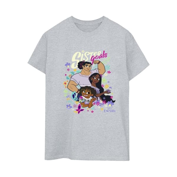 Disney Womens/Ladies Encanto Sister Goals Cotton Boyfriend T-Shirt
