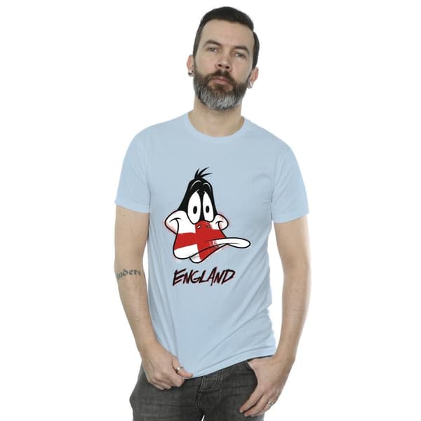 Looney Tunes Mens Daffy England Face T-Shirt