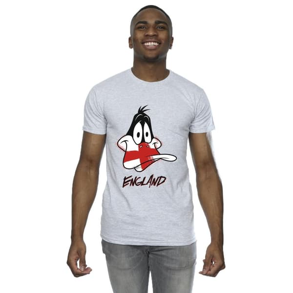 Looney Tunes Mens Daffy England Face T-Shirt