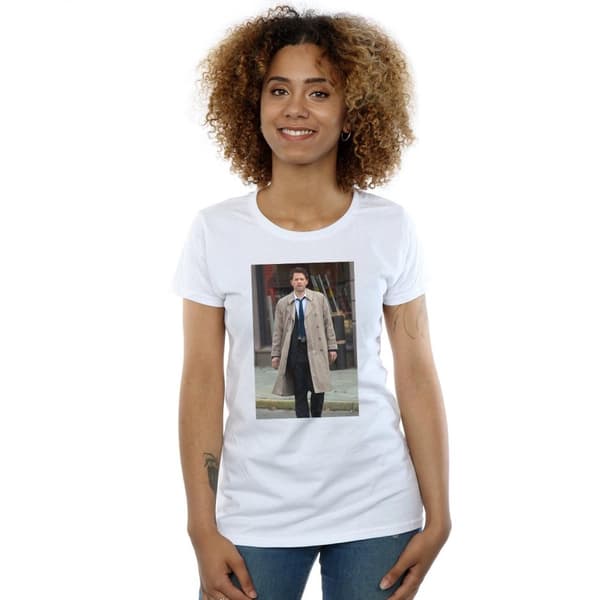 Supernatural Dam/Tjej - Castiel - T-shirt i bomull med fotografi