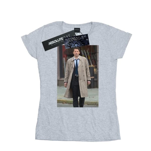 Supernatural Dam/Tjej - Castiel - T-shirt i bomull med fotografi