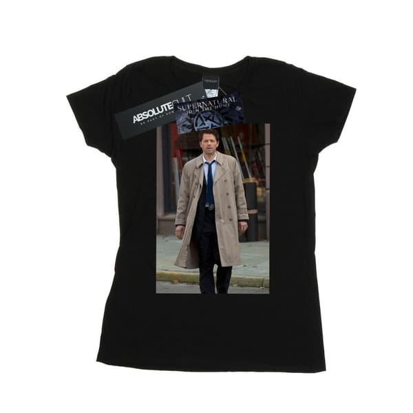 Supernatural Dam/Tjej - Castiel - T-shirt i bomull med fotografi