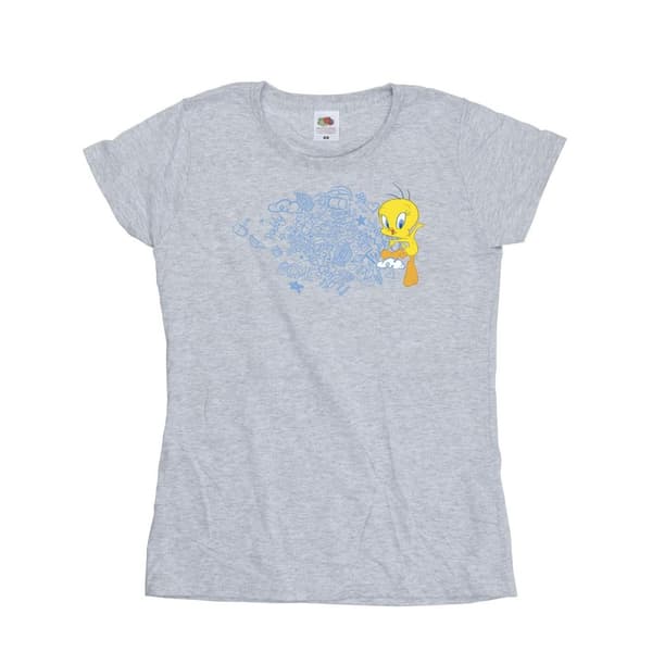 Looney Tunes Dam/Tjej ACME Doodles Tweety Bomulls-T-shirt