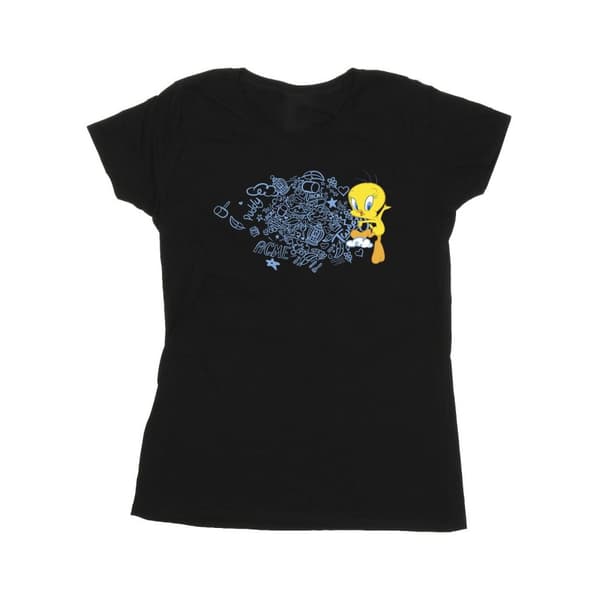 Looney Tunes Dam/Tjej ACME Doodles Tweety Bomulls-T-shirt