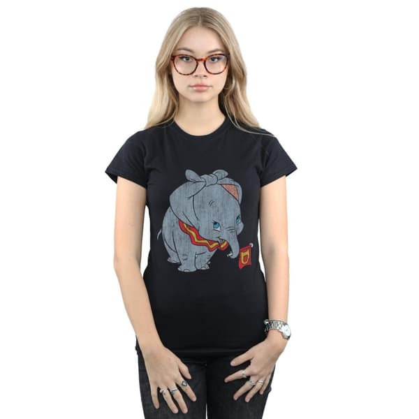 Disney Womens/Ladies Dumbo Classic Tied Up Ears Cotton T-Shirt