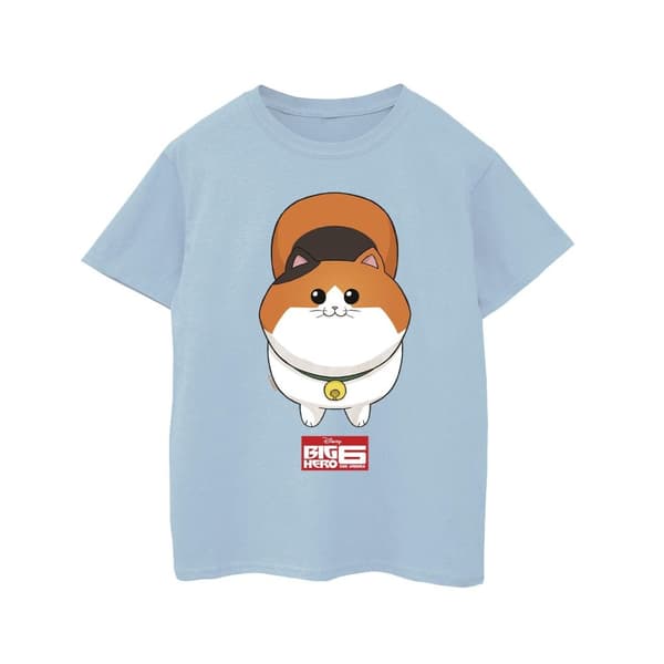 Disney Girls Big Hero 6 Baymax Kitten Face Cotton T-Shirt