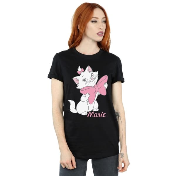 Disney Dam/Tjej Aristocats Marie Bow Boyfriend T-shirt i bomull