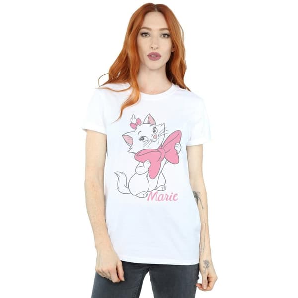 Disney Dam/Tjej Aristocats Marie Bow Boyfriend T-shirt i bomull