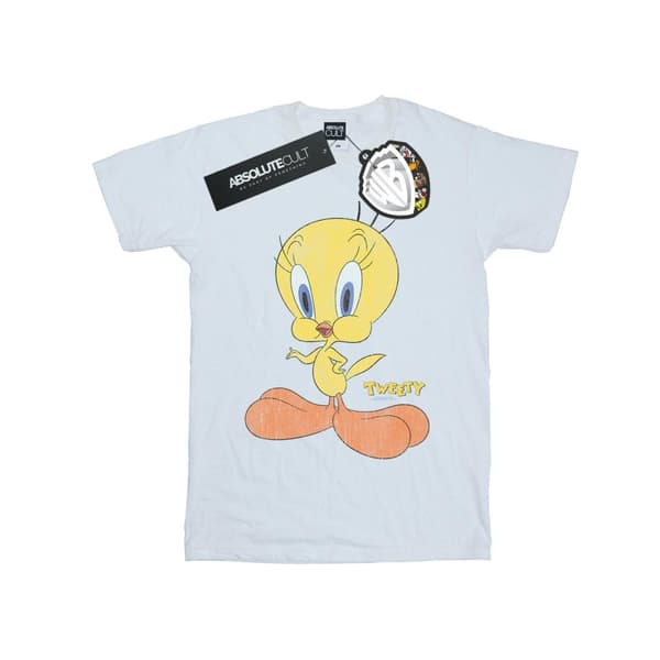 Looney Tunes Dam/Tjej Tweety Pie - Boyfriend-t-shirt i bomull med tryck