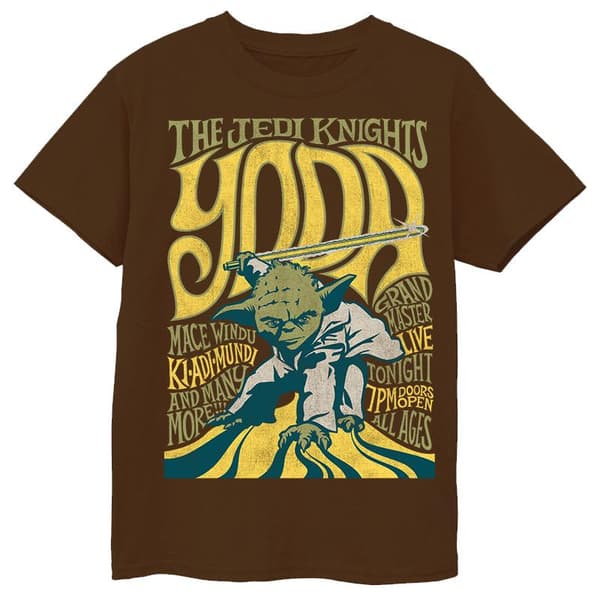 Star Wars Boys Yoda Rock Poster T-Shirt