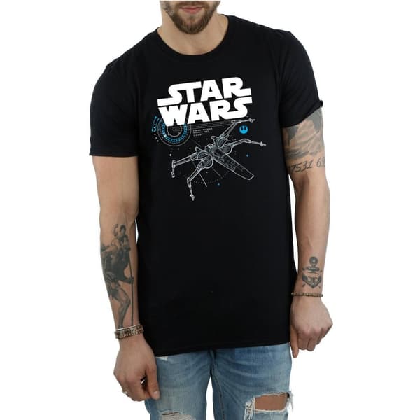 Star Wars Mens The Last Jedi X-Wing T-Shirt
