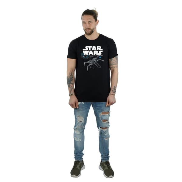 Star Wars Mens The Last Jedi X-Wing T-Shirt