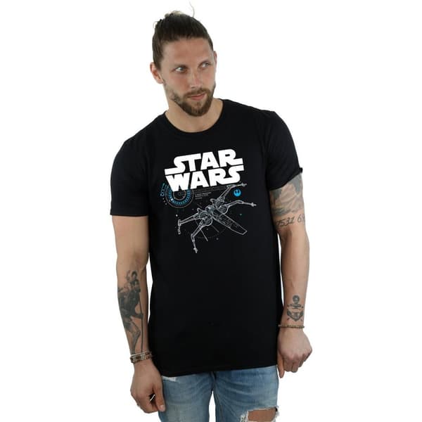 Star Wars Mens The Last Jedi X-Wing T-Shirt