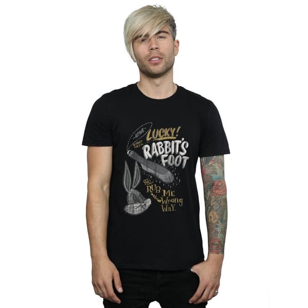 Looney Tunes Mens Bugs Bunny Rub Me The Wrong Way T-Shirt