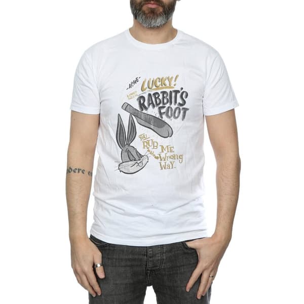 Looney Tunes Mens Bugs Bunny Rub Me The Wrong Way T-Shirt