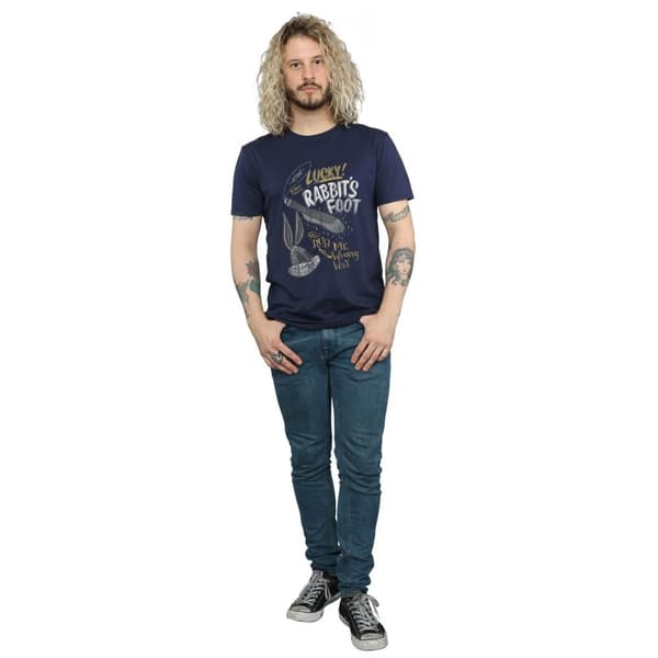 Looney Tunes Mens Bugs Bunny Rub Me The Wrong Way T-Shirt