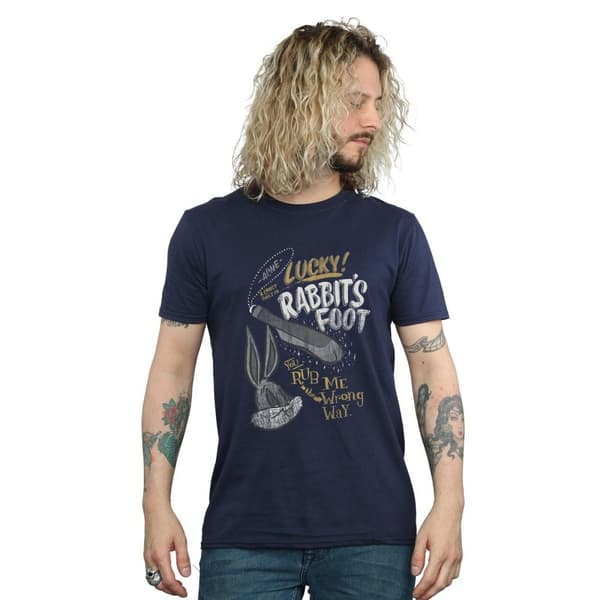 Looney Tunes Mens Bugs Bunny Rub Me The Wrong Way T-Shirt