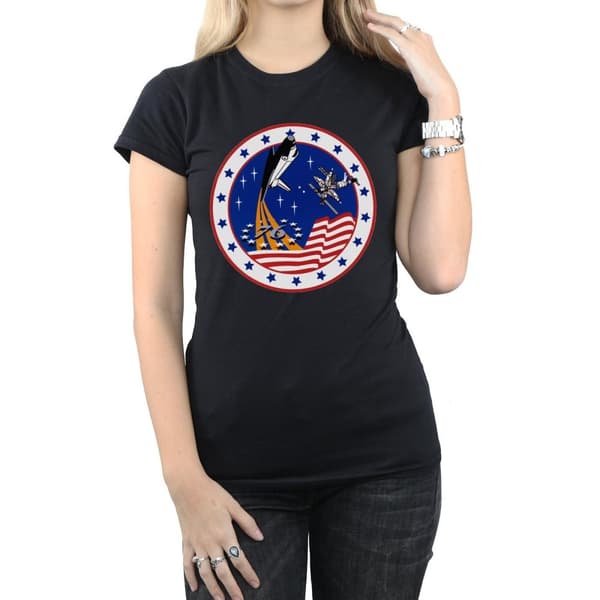 NASA Womens/Ladies Classic Rocket 76 Cotton T-Shirt