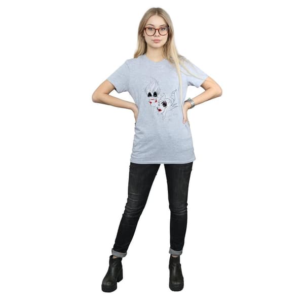 Disney Womens/Ladies Villains Wicked Women Cotton Boyfriend T-Shirt