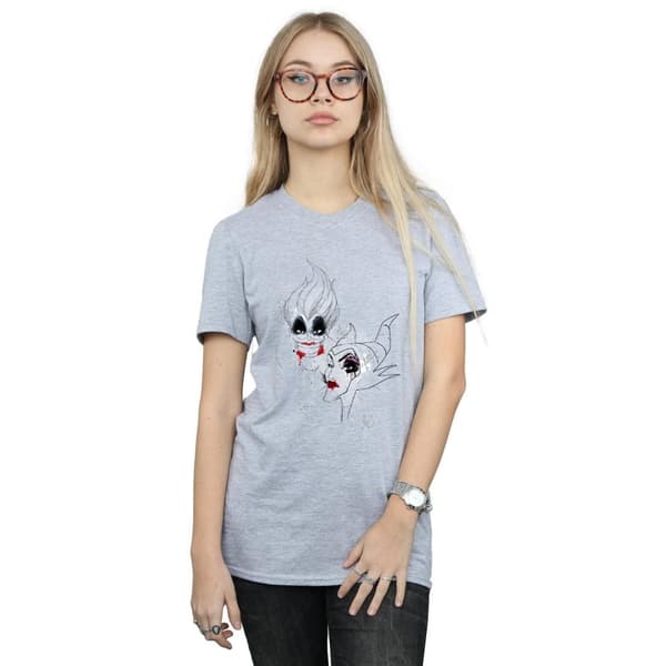 Disney Womens/Ladies Villains Wicked Women Cotton Boyfriend T-Shirt