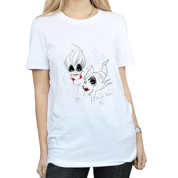 Disney Womens/Ladies Villains Wicked Women Cotton Boyfriend T-Shirt