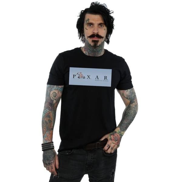 Disney Mens Toy Story 4 Duke Caboom Pixar Studios Logo T-shirt
